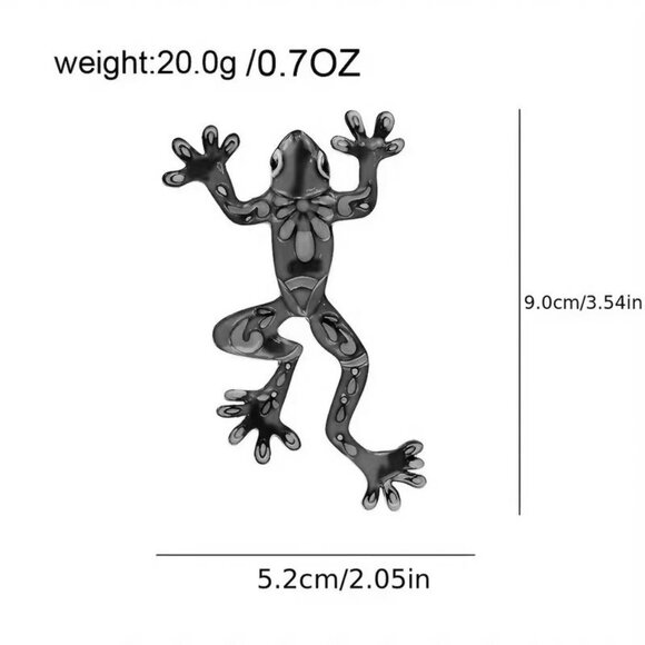 Brooch Frog Enamel Pin Stylish Trippy Fun Whimsical Colorful Trendy Art Deco NEW - Picture 3 of 3
